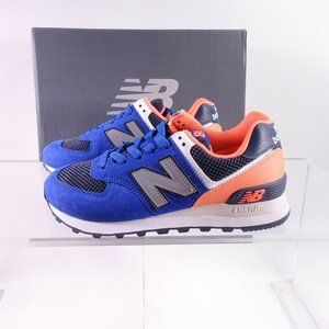 new balance 574 orange and blue